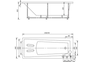 Акриловая ванна Aquatek Либра 170х70 см LIB170-0000006, белый - 2