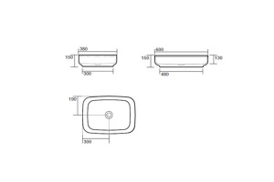 Раковина накладная Kerasan Tribeca 60 белый матовый (514130) - 3