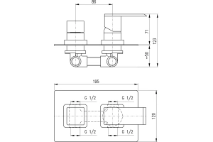 Смеситель для ванны с душем Rav Slezak Loira хром - 3
