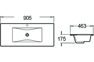 Раковина SantiLine SL-2102 90 - 2