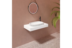 Раковина накладная ABBER Stein 55 белый (AS2601) - 2