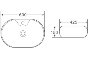 Раковина BelBagno BB1151 накладная - 3