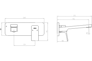 Смеситель E.C.A. Tiera для раковины, хром 102167605EX-K - 2