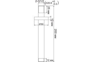 Кронштейн для верхнего душа Wasserkraft A068 - 2