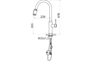 Смеситель BelBagno BB-LAM58-IN для кухонной мойки - 2