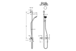 Душевая стойка Hansgrohe  (27247400) - 2