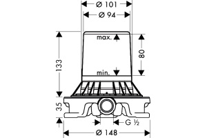 Скрытая часть Axor Starck 10452180 - 3