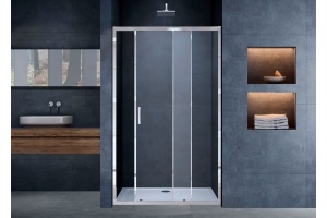 Душевая дверь в нишу Vincea Alpha VDS-3AL130CL 130 см, стекло прозрачное, хром - 2