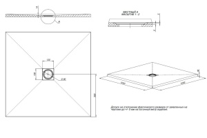 Поддон для душа Allen Brau Priority 100х100 белый - 2