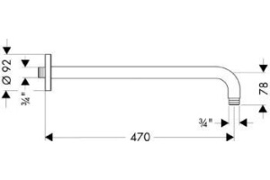 Кронштейн для верхнего душа Hansgrohe 27410000 - 2