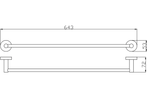 Полотенцедержатель Rav Slezak Colorado 65 хром  - 2