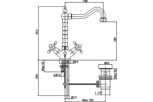 Смеситель для раковины Cezares Golf хром (GOLF-LS2-01) - 2