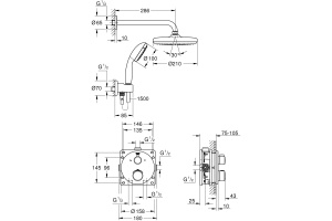 Душевой комплект Grohe Grohtherm 34727000 С ВНУТРЕННЕЙ ЧАСТЬЮ - 2