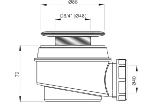 Сифон для поддона AlcaPlast A46-60 - 2