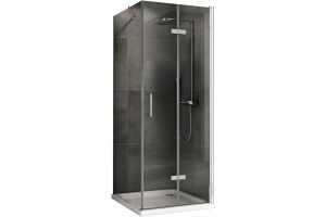 Душевой уголок Abber Zart 80x100 профиль хром стекло прозрачное