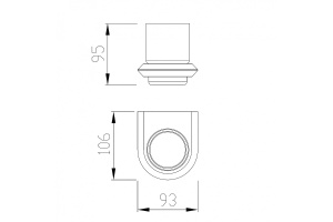 Стакан для зубных щеток Abber Nord хром - 3