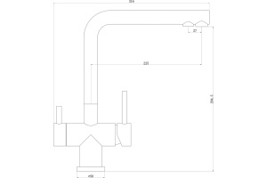 Смеситель для кухни Swedbe Selene Plus хром (8144) - 2