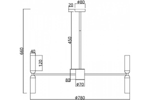 Люстра на штанге Maytoni Memory MOD177PL-16G - 2