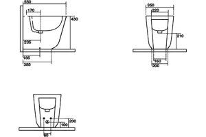 Биде напольное Kerasan Tribeca черный матовый (512031) - 3