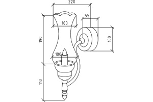 Светильник Boheme Medici 753 бронза - 2