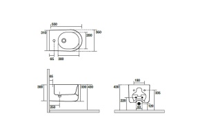 Kerasan Nolita Биде подвесное с 1 отв. под смеситель 55х35 см, с креплениями WB9N, цвет: Ferro matt - 2