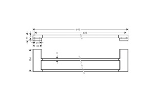 Двойной держатель полотенец AddStoris Hansgrohe 41743340 - 2