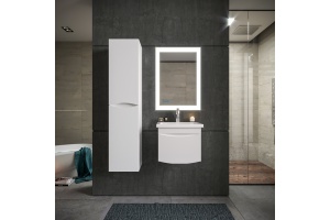 Зеркало Бриклаер Вега 55 LED подсветка на взмах руки, часы - 2