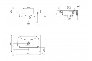 Мебельная раковина Misty Moduo 60 белая глянцевая - 3