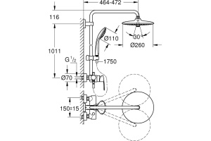 Душевая стойка Grohe Euphoria 260 27473001 - 2