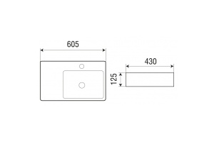 Раковина накладная Weltwasser WW ELBACH 2223 R 60.5 белый (10000004572) - 2
