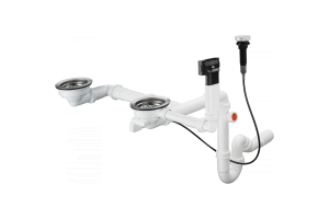 Слив-перелив для кухонной мойки Hansgrohe D17-11 с автоматическим управлением хром