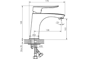 Смеситель для раковины Agger Nice хром - 3