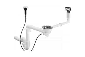 Слив-перелив для кухонной мойки Hansgrohe D14-11 с автоматическим управлением нержавеющая сталь