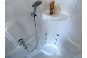 Душевая кабина Royal Bath 120х80 левая белая стекло матовое с гидромассажем - 3