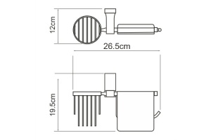 Lopau K-6059 Держатель туалетной бумаги и освежителя - 3
