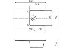 Мойка кухонная AQUATON Верона шампань - 3