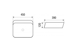 Раковина накладная Weltwasser WW Elbach 2242 45 белый (10000003830) - 2