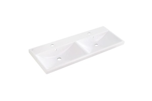 Мебельная раковина Belbagno двойная 120х45 белый (BB-0325-120-2-LVB)