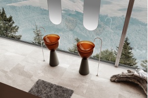 Раковина напольная Abber Kristall 45 черный - коричневый - 3