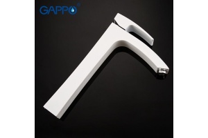Смеситель для раковины Gappo белый - 3