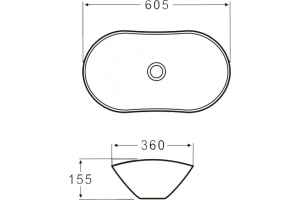 Раковина накладная BelBagno 60.5 см серый матовый (BB1404-H311) - 3