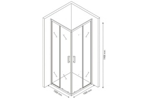 Душевой уголок Berges Solo 100х100 хром - 3
