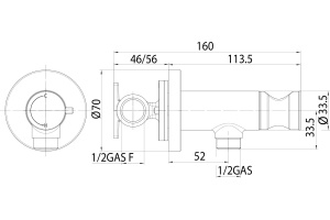 BOSSINI (NIKITA) Комплект гигиенический: прогрессивный смеситель, лейка с клапаном подачи воды, шланг 1250 мм, бронза (022) - 3