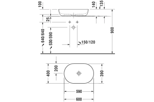 Раковина Duravit Luv 60см 0379600000 - 3
