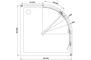 Душевой уголок Aquanet Alfa NAA2142 90х90х200 стекло прозрачное, профиль хром - 2