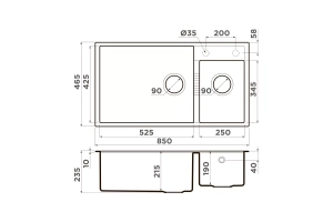 Мойка кухонная Omoikiri Tedori Tetogranit/leningrad grey (4993542) - 2