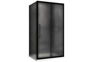 Душевой уголок Abber Schwarzer Diamant 130x90 профиль черный стекло матовое