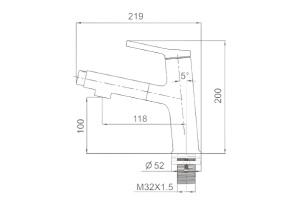 Смеситель для раковины с выдвижным изливом Gappo хром глянцевый - 2