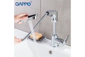 Смеситель для раковины Gappo с выдвижным изливом хром G1299 - 3