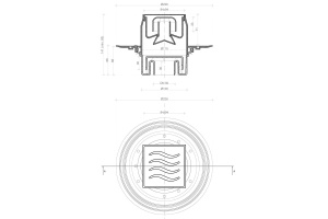 Душевой трап Pestan Confluo Standard Vertical Dry Mask с рамкой - 2